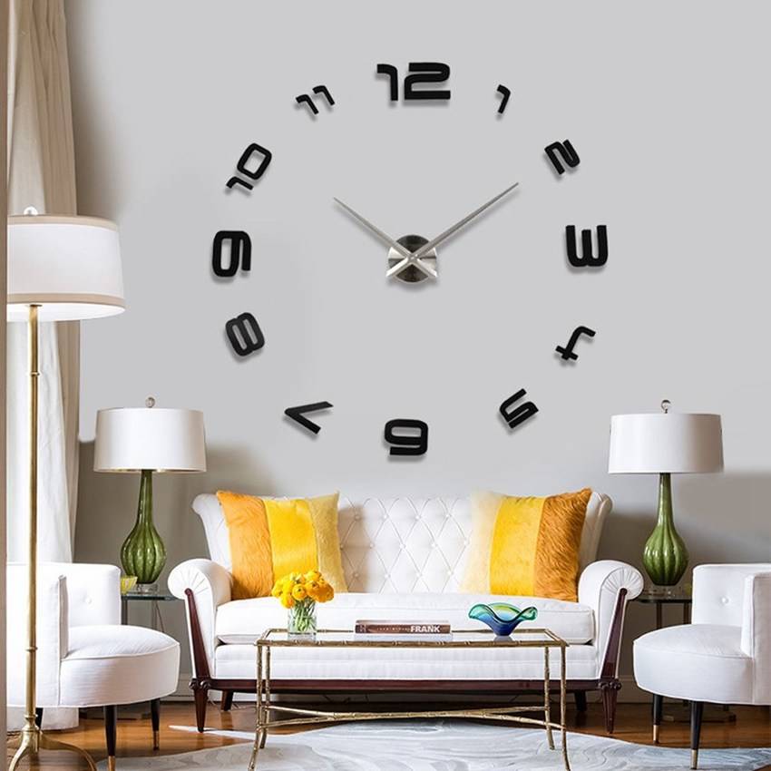 Diy 3d Wall Clock Mirror Sticker Art Kikuu Ghana Details Of Modern Home Decoration Large Diy 3d Wall Clock Mirror Sticker Artclock Hv5n Type Clocks Diameter 63 Cm Length 0 Mm