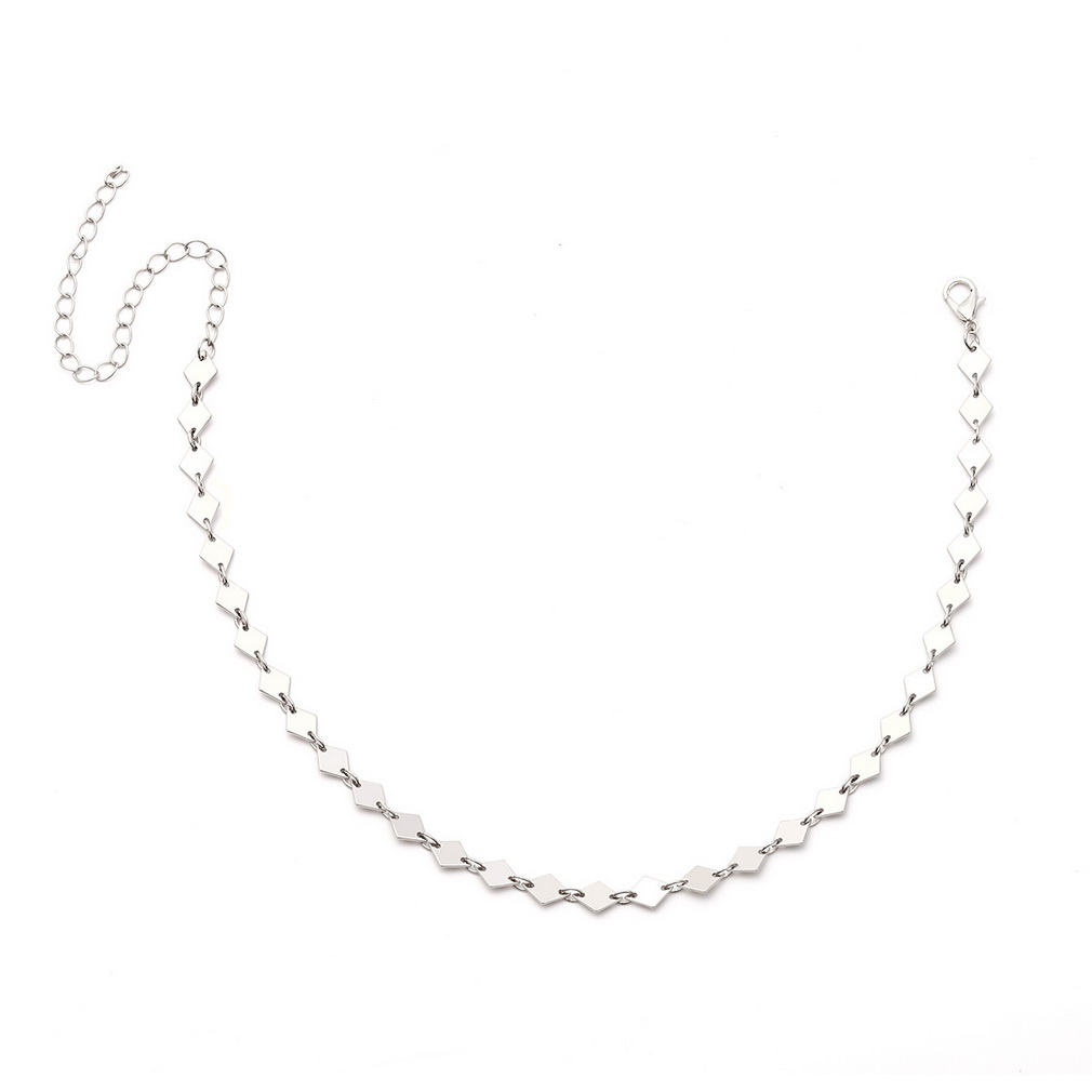ihuoshang Constellation Glass Cabochon Pendant Necklace Silver Crescent Moon Jewelry Chain Necklace Women Girl
