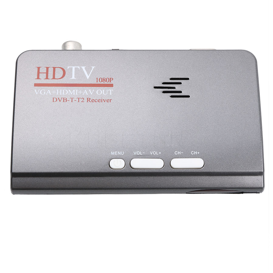 DVB-T DVB-T2 TV-Tuner-Receiver T/T2 TV-Box VGA AV CVBS 1080P HDMI digitaler HD-Satellitenempfänger für LCD/CRT-Monitore_voghion.com