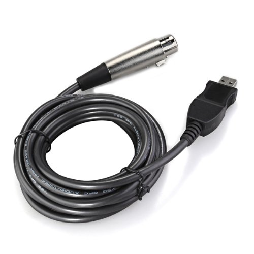 Cavo di collegamento audio da studio per microfono MIC da USB maschio a XLR femmina a 3 pin_voghion.com