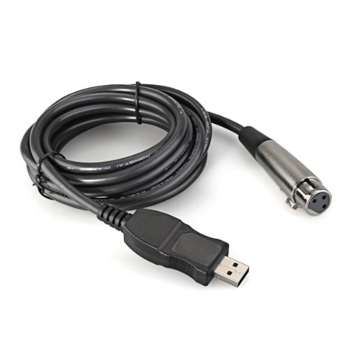 Cavo di collegamento audio da studio per microfono MIC da USB maschio a XLR femmina a 3 pin_voghion.com