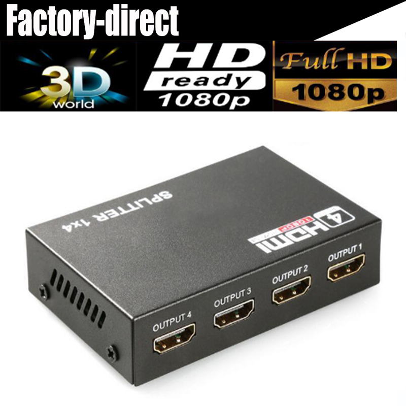 HDMI Splitter 1x4 Full HD 1080p Video HDMI Switch Switcher Versterker_voghion.com