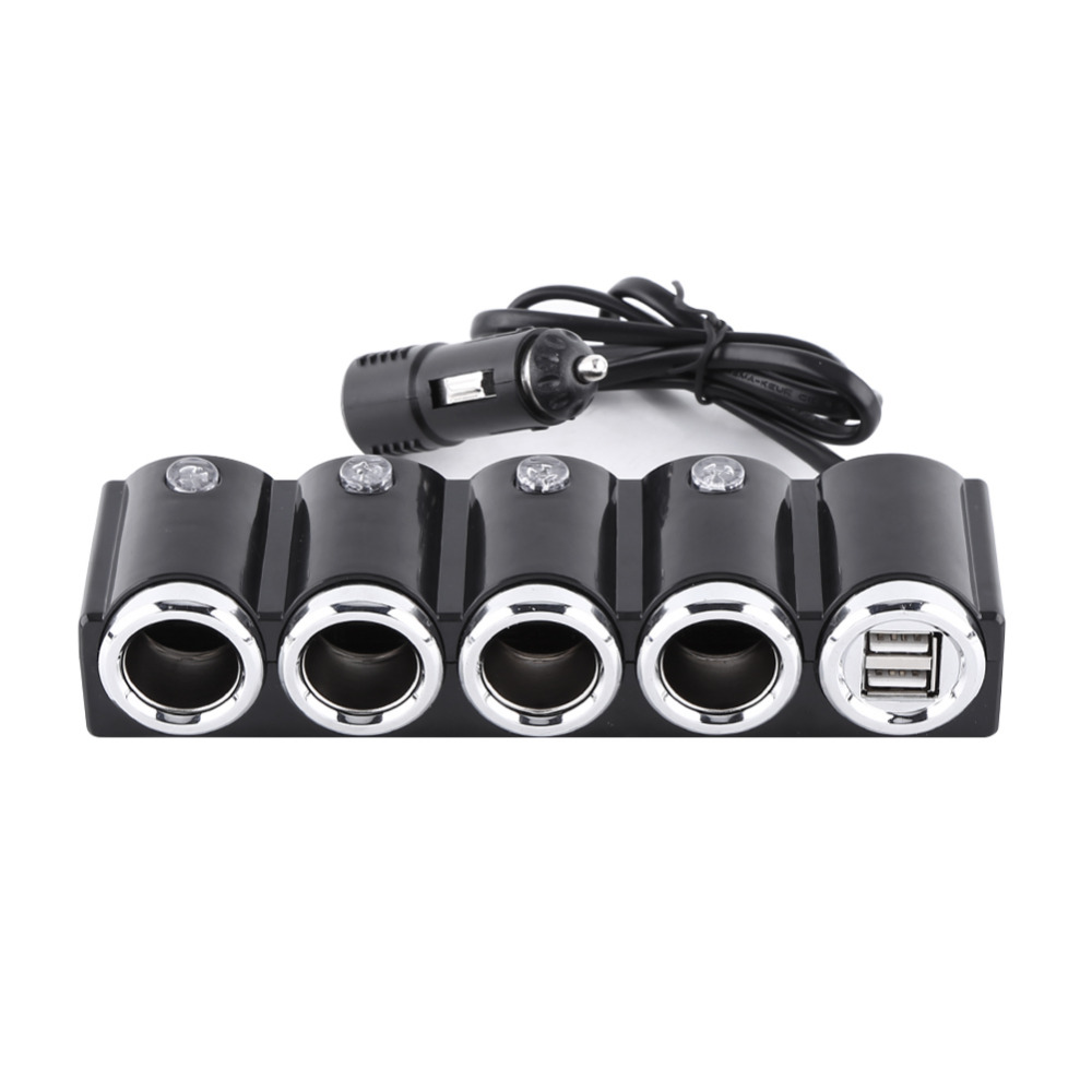 Auto Car Cigarette Lighter Socket Splitter Power Charger Adapter, USB 4 Way  DC 12V/24V_voghion.com