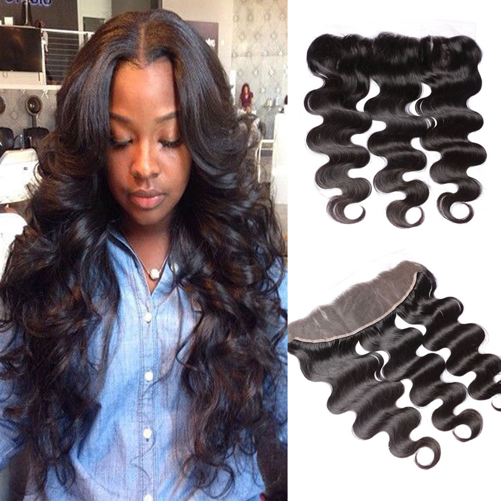 Buy Peruvian Virgin Hair Pieces Body Wave Lace Frontal Natural