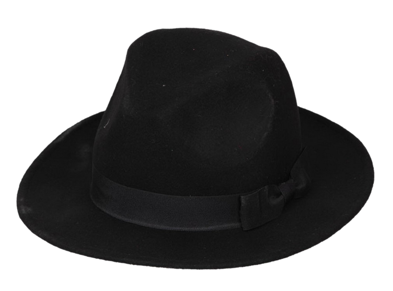 Bigood Mens Black Short Brim PU Leather Fedora Hat Cap Panama