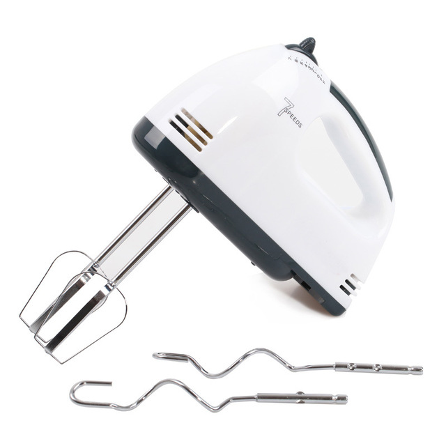 7 Speed Dough Hand Mixer Egg Beater Food Blender Multifunctional Food Processor Ultra Power Electric Kitchen Mixer 180W_voghion.com