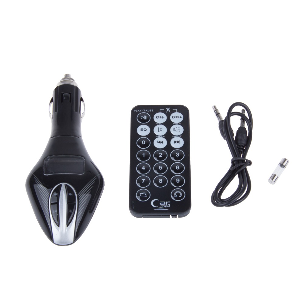 12V Wireless FM Transmitter Car Mp3 Player LCD Screen Audio MP3 Music Player FM Modulator With Remote Controller_voghion.com
