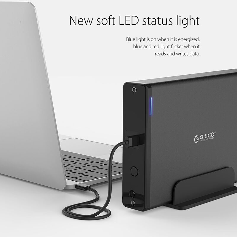 ORICO 3,5-tolline C-tüüpi USB3.1 kuni SATA3.0 välise ümbrisega kõvaketas SSD kõvaketta ketta korpus dokk-mälukarp 5 GBPS eemaldatav 8 TB_voghion.com