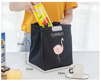 Flamingo Water-proof Oxford Insulated Lunch Bag Picnic Food Cooler Storage Tote