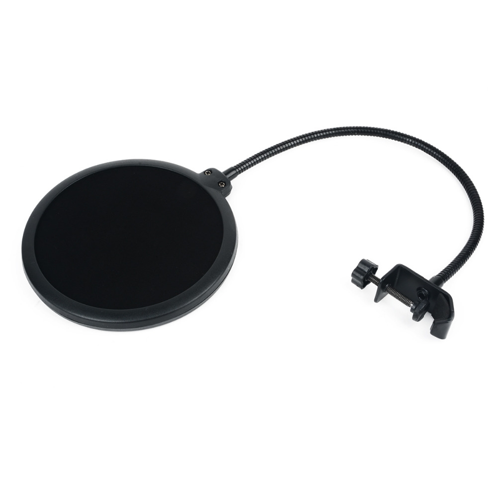 Doppio strato Studio Microfono Flessibile Antivento Maschera Microfono Pop Filter Shield Per Parlare Registrazione Accessori_voghion.com