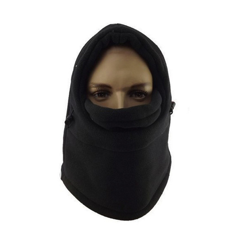 6 in1 Thermal Fleece Balaclava Neck Winter Ski Mask Full Face Cap Motorcycle Hat