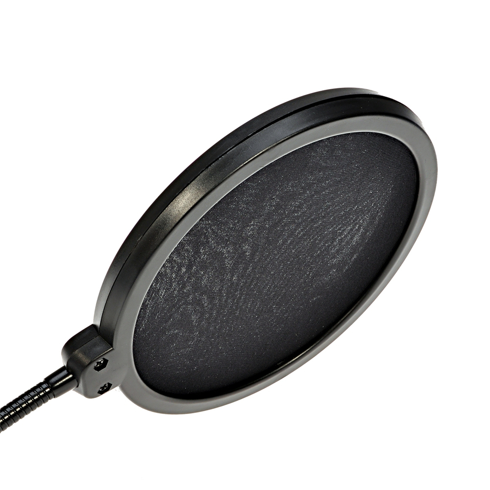 Pop Filter MPF-6 kétrétegű, bilincsre szerelhető mikrofon, 6 hüvelykes, kondenzátormikrofonhoz, stúdiófelvételhez, permetvédő, karaoke, fekete_voghion.com