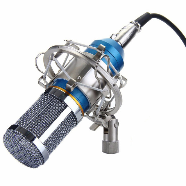 BM-800 Kondensator Mikrofon Professionelle 3,5mm Mit Metall Shock Mount Mikrofon_voghion.com