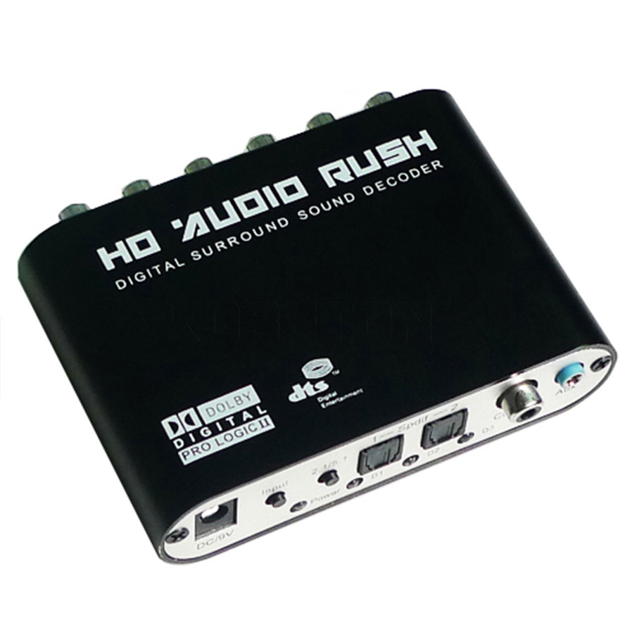 5.1 CH audio decoder SPDIF Coaxial to RCA DTS AC3 Optical digital to 5.1 Amplifier Analog Converte amplifier HD Audio Rush_voghion.com