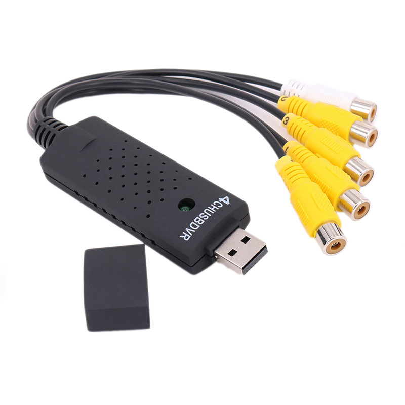 Scheda di acquisizione video in tempo reale USB 2.0 a 4 canali, scheda di acquisizione USB DVR per adattatore VHS su DVD_voghion.com