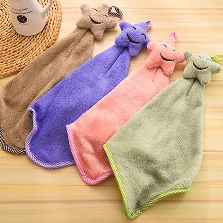 Water Absorbent Soft Coral Fleece Home Kitchen Towel Cleaning Cloth 3 Colors KI