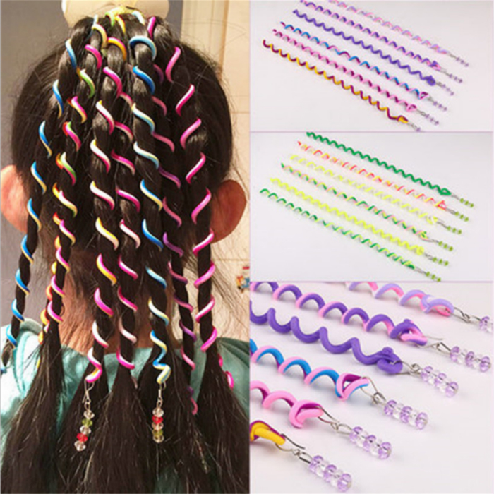 Buy 6pcs Lot Rainbow Color Cute Girl Curler Hair Braid Hair