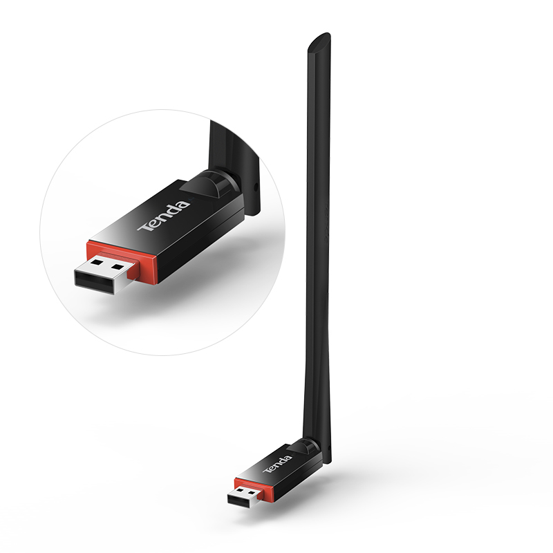 Tenda U6 300Mbps Adattatore di rete wireless Scheda di rete USB, Hotspot Wi-Fi portatile, Antenna esterna 1*6dBi, Modalità stazione/SoftAP_voghion.com