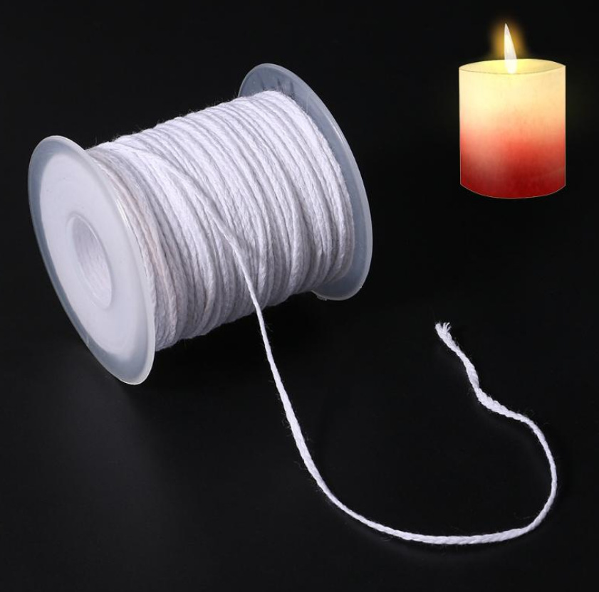 61m Spool of Cotton Square Braid Candle Wicks Wick Core Candle Making Supplies