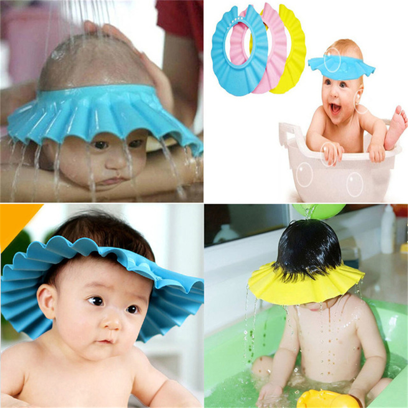 Adjustable Baby Kids EVA Shield Shampoo Bath Shower Hat Cap Wash Hair Waterproof