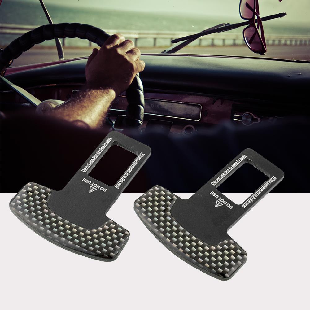 2Pcs Seat Belt Control Buckle Clasp Insert Plug Eliminate Stop Alarm For BMW