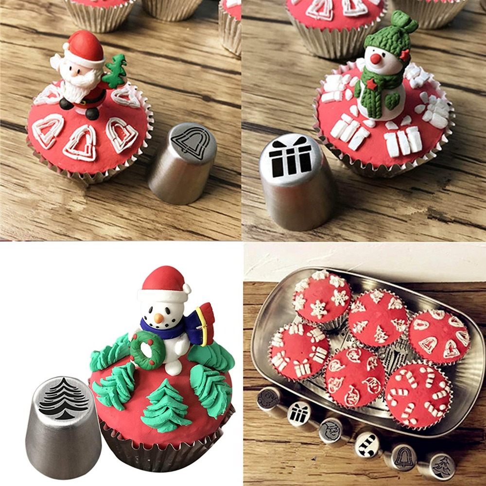 Kitchen Dining 1 Piece Russian Icing Piping Tips Christmas