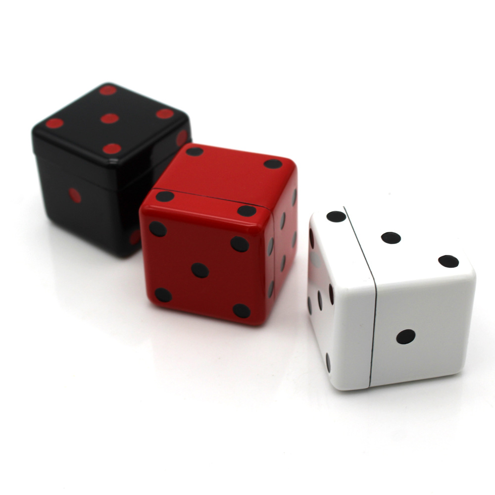Dice Chromium Metal Crusher 3 Layers Tobacco//Spice//Herb//Tea Grinder Random color