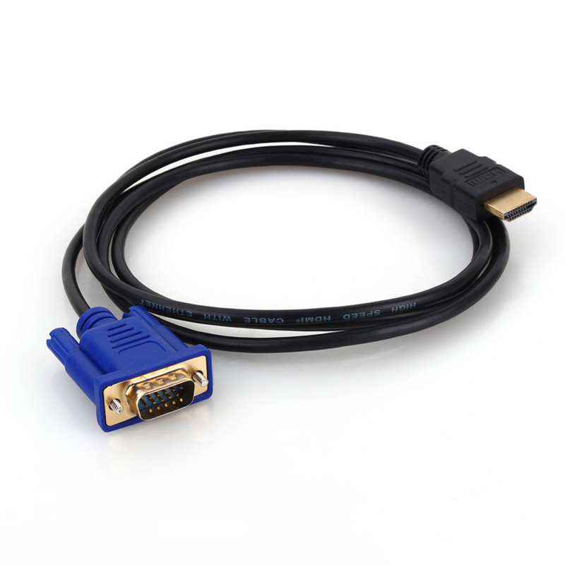 18m 6ft Hdmi Gold Male To Svga Vga Hd 15 15pin Digital Analogue Video Cable 6284